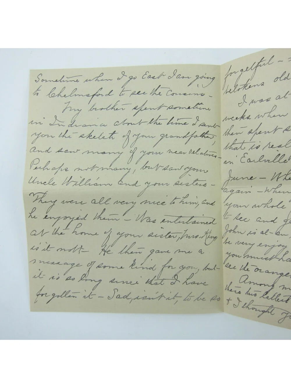 Antique Letter Caroline Burlingame Earlville Illinois Anna Powers Coden Alabama